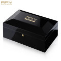 Sublimation Luxury Black Piano Lacquer Wood Storage Gift Wooden Packaging Boxes